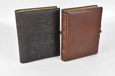 Lot 323 - Two late Victorian leather photograph albums /...