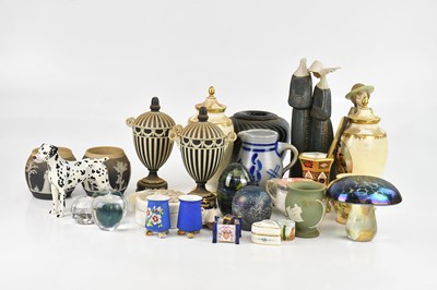 Lot 1708A - A collection of ceramics including a pair of...