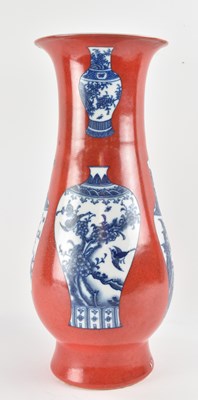 Lot 1054 - A Meiping vase, decorated with images of...