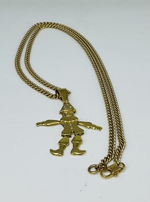 Lot 600 - A yellow metal novelty articulated diamond set...
