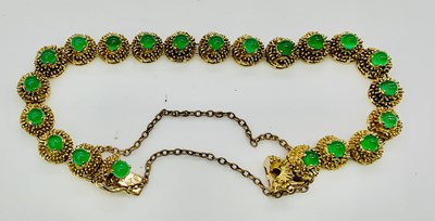 Lot 606 - JEAN ÉTÉ; a French yellow metal and cabochon...