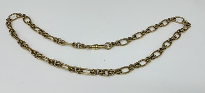 Lot 610 - A 9ct yellow gold chain, length 40cm, approx...