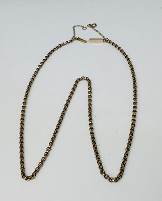 Lot 612 - A 9ct yellow gold chain, length 50cm, approx 8....