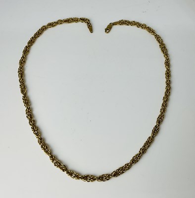 Lot 682 - A 9ct yellow gold rope twist chain, length...