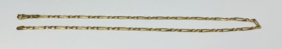 Lot 684 - A 9ct yellow gold flat open link chain, length...