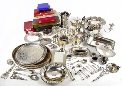 Lot 1041 - A large collection of assorted silver plate