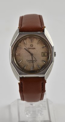 Lot 1393 - OMEGA; a vintage gentleman's stainless steel...