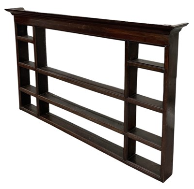 Lot 90 - An 18th century oak wall hanging plate...