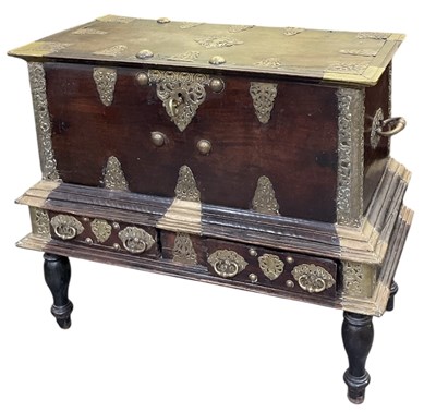 Lot 3 - A good quality 19th century hardwood brass...