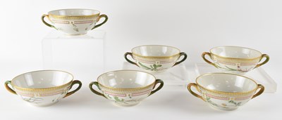 Lot 518 - ROYAL COPENHAGEN; a set of six botanical...