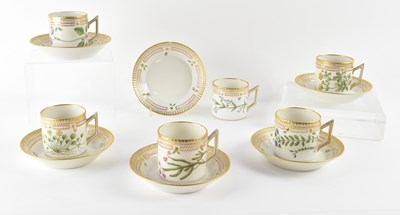 Lot 516 - ROYAL COPENHAGEN; a set of six botanical...