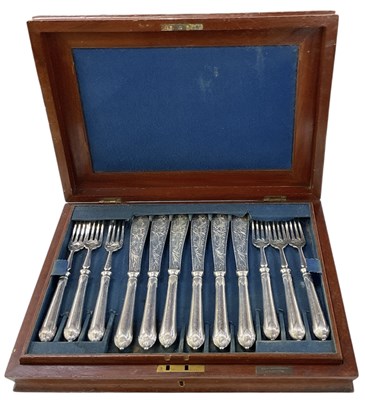 Lot 1081 - ELKINGTON & CO OF LIVERPOOL; a cased set of...