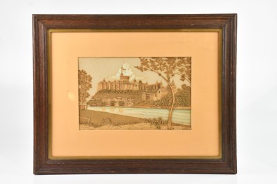 Lot 1057 - A INGRAM; a Corkwork 'Windsor Castle' picture,...