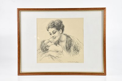 Lot 532A - HENRI VINCENT-ANGLADE; pencil sketch, mother...