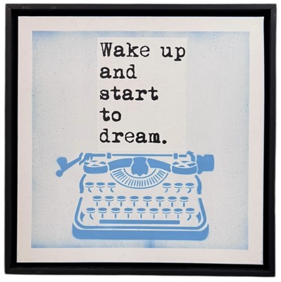 Lot 144 - WRDSMTH; oil on canvas, 'Wake Up and Start to...