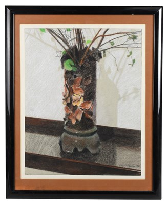 Lot 413 - DEREK WILKINSON (1929-2001); pastel, still...