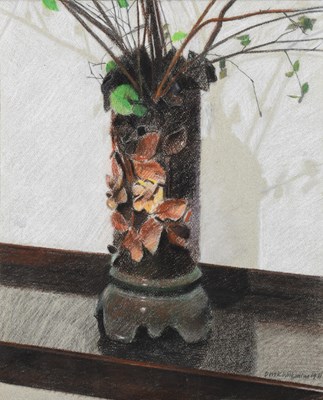 Lot 413 - DEREK WILKINSON (1929-2001); pastel, still...