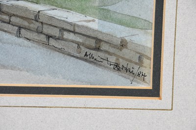 Lot 414 - ALBIN TROWSKI; watercolour, 'Bowden', signed,...