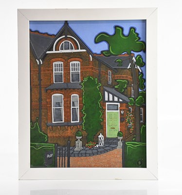 Lot 596 - PAUL SCATES; acrylic, a Victorian house,...