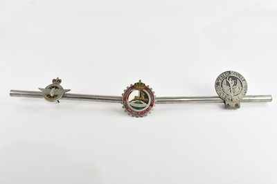 Lot 1088 - Three vintage motoring badges comprising Royal...