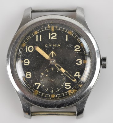 Lot 493 - CYMA; a manual wind stainless steel military...