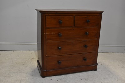Lot 312 - A Victorian mahogany chest of two over three...