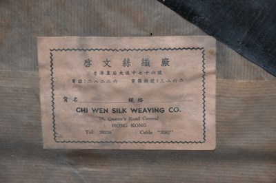 Lot 2193 - CHI WEN SILK WEAVING COMPANY; a pair of...