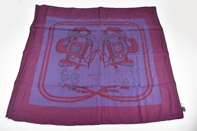 Lot 42 - HERMÈS; a 100% silk unused 'Brides de Gala' by...