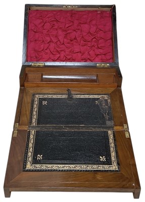 Lot 354 - A late Victorian walnut and ebony strung...