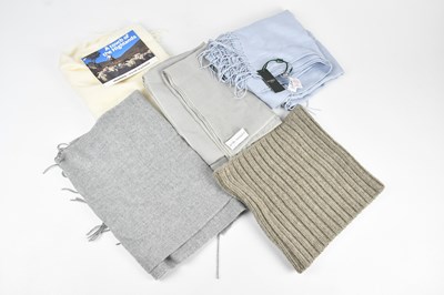 Lot 142 - DENNER, LONDON; a grey 100% cashmere knitted...