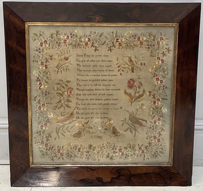 Lot 402 - A 19th century sampler by Margaret Beach,...