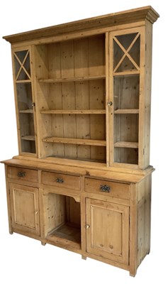 Lot 66 - A late 19th/early 20th century pine kitchen...
