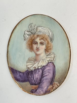 Lot 537 - 19TH CENTURY ENGLISH SCHOOL; oval portrait...