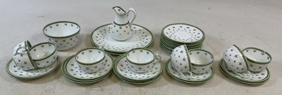 Lot 421 - CROWN STAFFORDSHIRE; a part tea service, with...