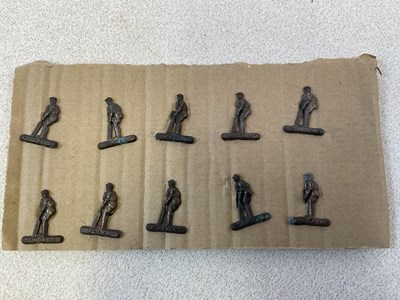 Lot 143 - A rare set of ten early cricketing pin badges...