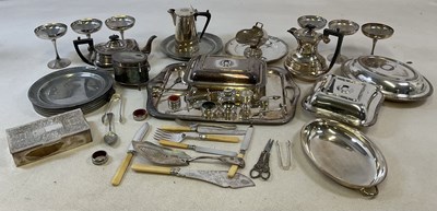 Lot 451 - A quantity of silver plate to include a tray,...