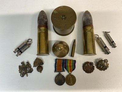 Lot 240 - A pair of WWI medals, awarded to 855256 Gnr. G....