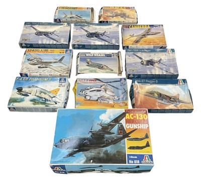 Lot 481 - ITALERI; seven 1:48 scale model aircraft kits...