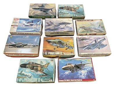 Lot 491 - HASEGAWA HOBBY KITS; a collection of ten 1:48...