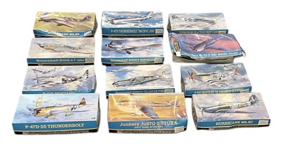 Lot 485 - HASEGAWA HOBBY KITS; twelve 1:48 scale model...