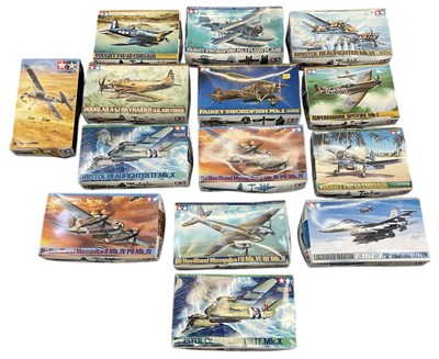 Lot 479 - TAMIYA; a collection of fourteen 1:48 scale...