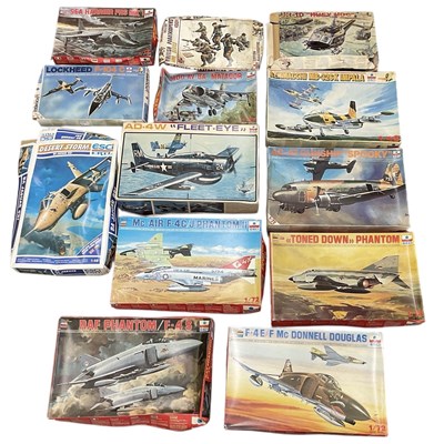 Lot 504 - ESCI; thirteen assorted scale model plane kits,...