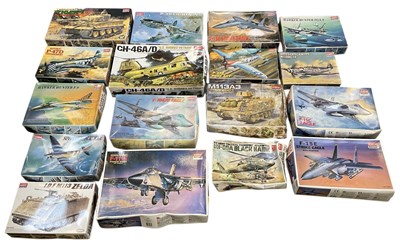Lot 478 - ACADEMY HOBBY MODEL KITS; a collection of...