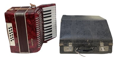 Lot 407 - GALOTTA; a 1950s cased 12 bass piano accordion.