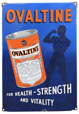 Lot 251 - A vintage Continental enamelled Ovaltine...