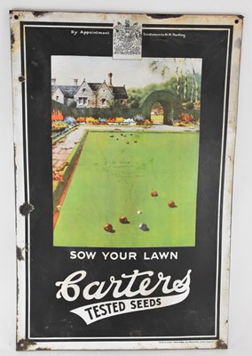 Lot 239 - A vintage enamelled advertising sign, 'Carters...
