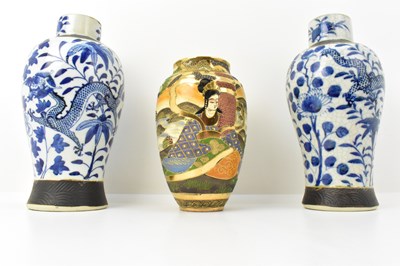 Lot 230 - A pair of 19th century Oriental porcelain...