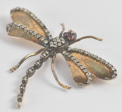 Lot 1296 - An Edwardian yellow metal ruby and diamond set...