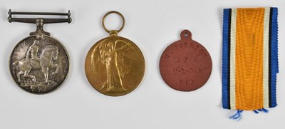 Lot 375 - A WWI War and Defence Medal, awarded to Pte. H....