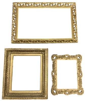 Lot 210 - A 19th century rectangular gilt picture frame,...